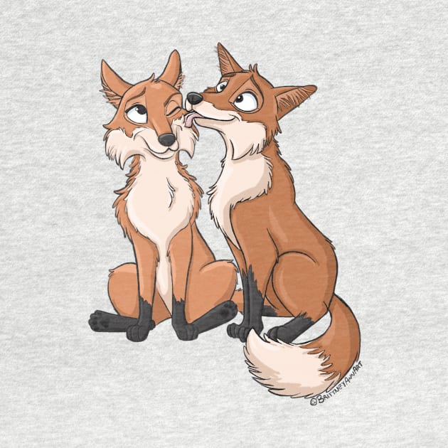 Fox Couple by Brittney Ann Art